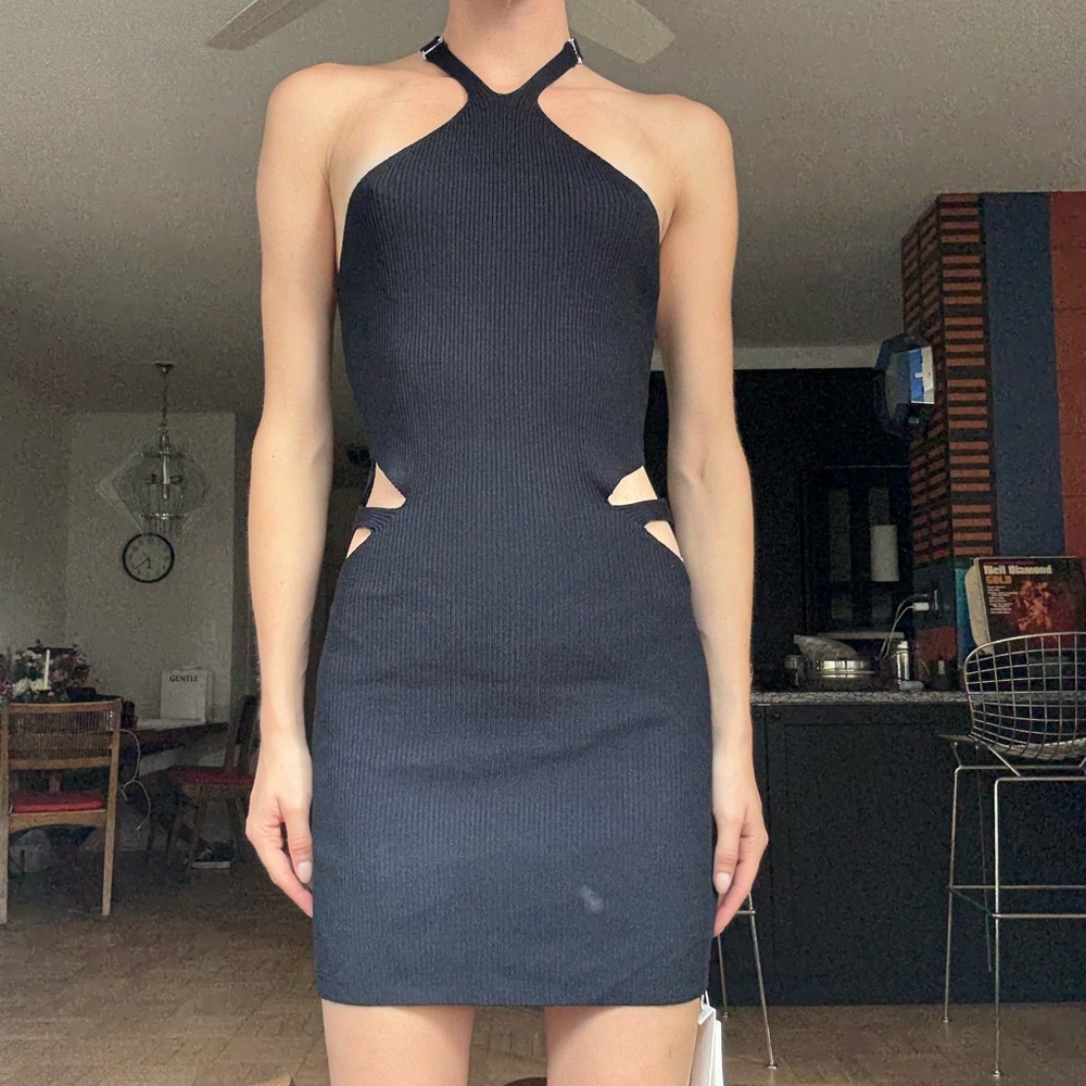 Dion Lee Black Cut-Out Backless Dress